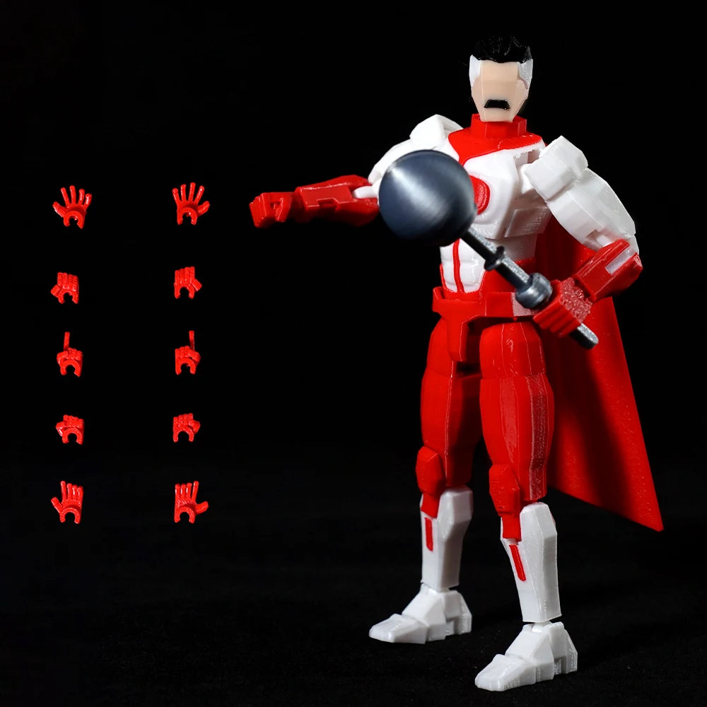 3D Printed Invincible Toys Action Figures Anime Model Lucky Dummy 13 Superheroes Mark Thragg Multi-Jointed Toy Ornaments Gift