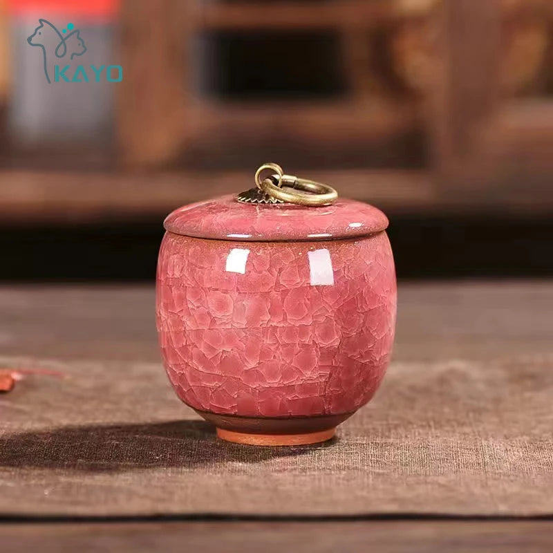 Ceramics Ash Urn Sealed Cremation Funeral Ashes Keepsake Small Animals Pet Dog Cat Memorial Suitable Home Fireplaces Burial -