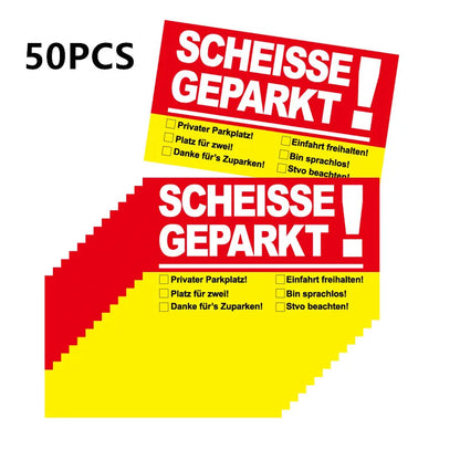 50Pcs Bad Parking Cards Funny Cardboard Parking Violation Cards Joke and Funny Card with Multi Violation Reasons Humorous - 1