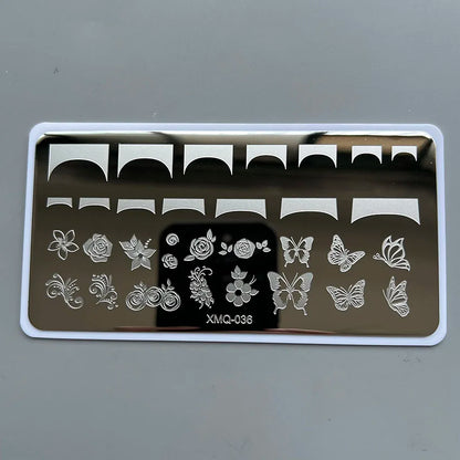 XMQ Nail Art Stamping Plate French Designs - XMQ036