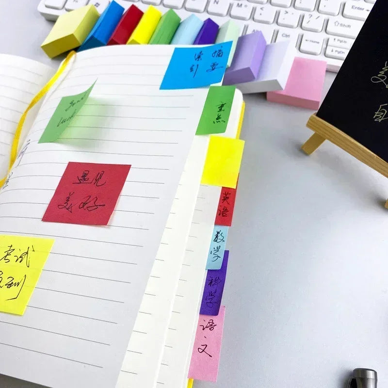 11pcs/Set Fluorescent Color Sticky Notes Posted It Note Pads Planner Stickers Notepad Memo Pad for School Office Supplies