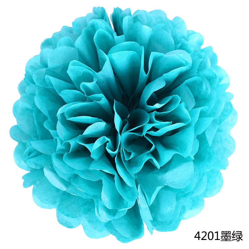 5pcs Wedding Decorative Paper Pompoms Pom Poms Flower Ball Party Home Decor Tissue Baby Shower Birthday Christmas DIY Decorat