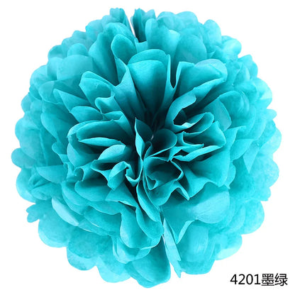 5pcs Wedding Decorative Paper Pompoms Pom Poms Flower Ball Party Home Decor Tissue Baby Shower Birthday Christmas DIY Decorat