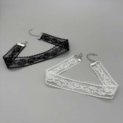 Short Lace Choker Nekclace for Women Girl Black White Color Fashion Romantic Necklace Gift for Party Neck Jewelry