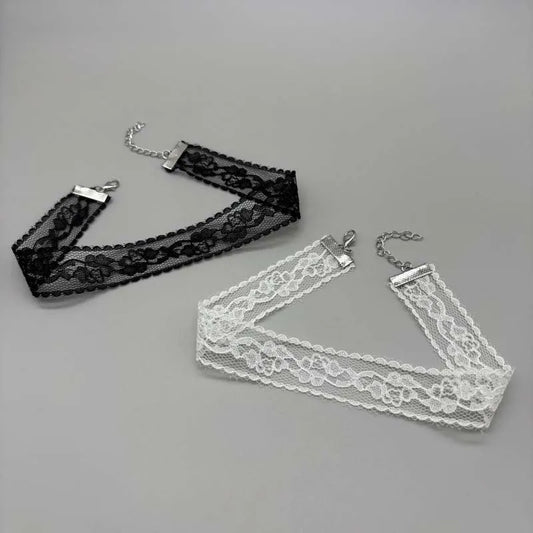 Short Lace Choker Nekclace for Women Girl Black White Color Fashion Romantic Necklace Gift for Party Neck Jewelry