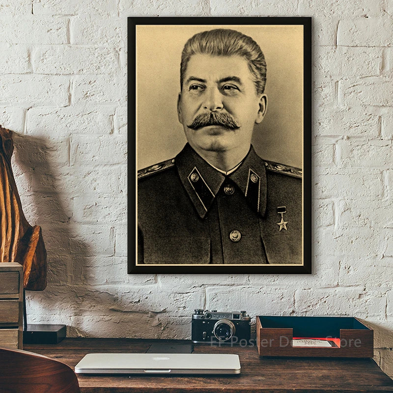 Buy Three Get Four USSR CCCP Russian Stalin Portrait Poster Prints Vintage Home Room Art Wall Decoration Soviet Retro Paintin