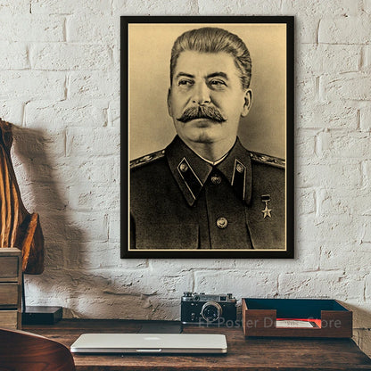 Buy Three Get Four USSR CCCP Russian Stalin Portrait Poster Prints Vintage Home Room Art Wall Decoration Soviet Retro Paintin