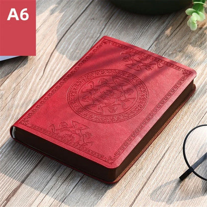 2025 New Portable Vintage Leather Notebook Diary Journal Stationery Gift Portable And Easy To Use - Red