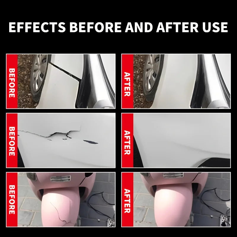 Heavy-Duty Car Bumper Plastic Adhesive - Structural Repair Adhesive for Cracks, Chips, and Impact Damage - No Welding Require