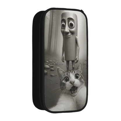 Triple T 67 Meme Tung Tung Tung Sahur Speed Face Pencil Case Pencilcases Pen Box Big Capacity Bag Zipper Stationery
