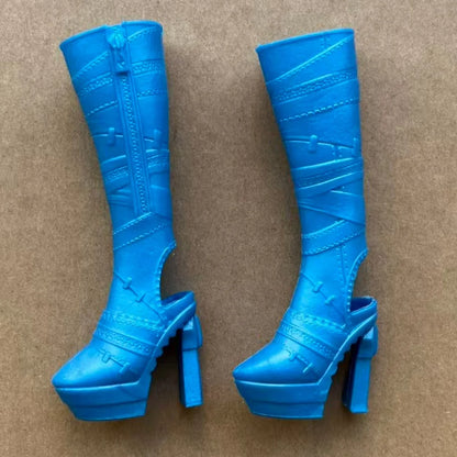 1/6 Monster Doll Boots Sandals Original Doll Shoes Unique Personality Toy Accessories for Collectible Figures - Blue (Style N
