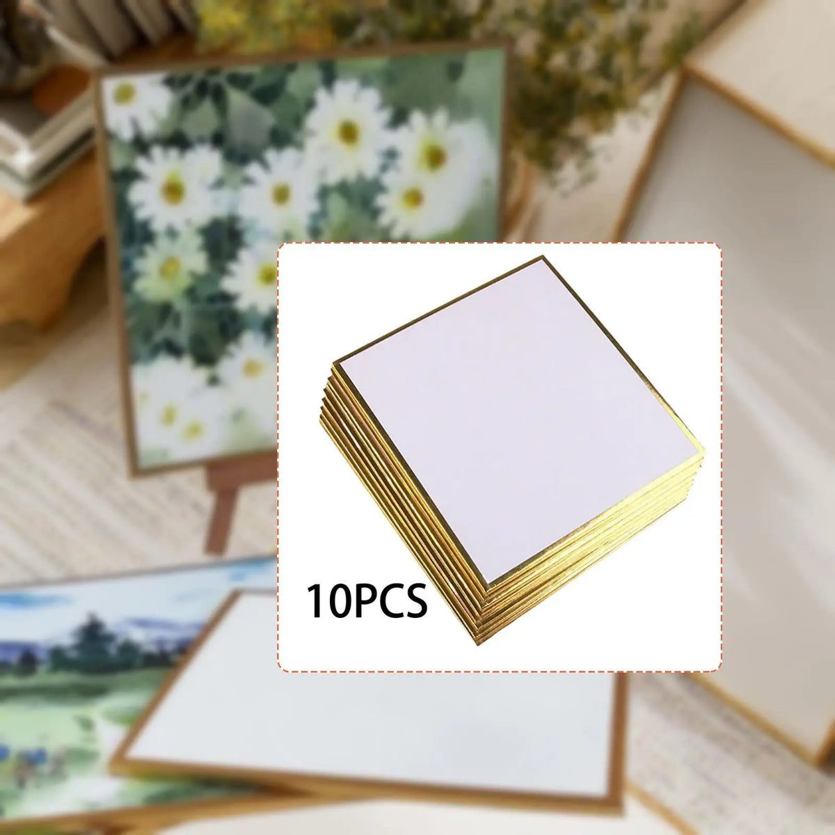 10Pcs Shikishi Boards Square, Versatile, Japanese Shikishi White Boards Artist Signature Boards Washi Paper for Calligraphy