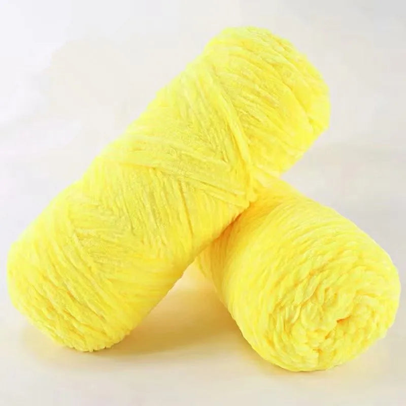 DIY 100% Polyester Velvet Yarn Amigurumi Accessories Dolphin Baby Plush Yarn Soft Chenille Yarn for Knitting 1 Skein 100g 130
