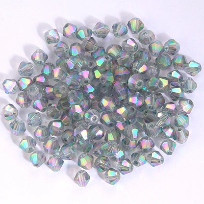 100Pcs 4MM Glass Bicone Shaped Beads Faceted Crystal Beads for Jewelry Making Bracelet Necklace Earrings DIY Beading - 15