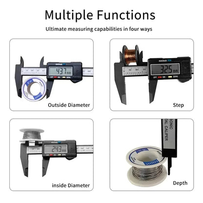 150mm 100mm Electronic Digital Vernier Caliper Carbon Fiber Precision Gauge Micrometer Measuring Tool Digital Ruler