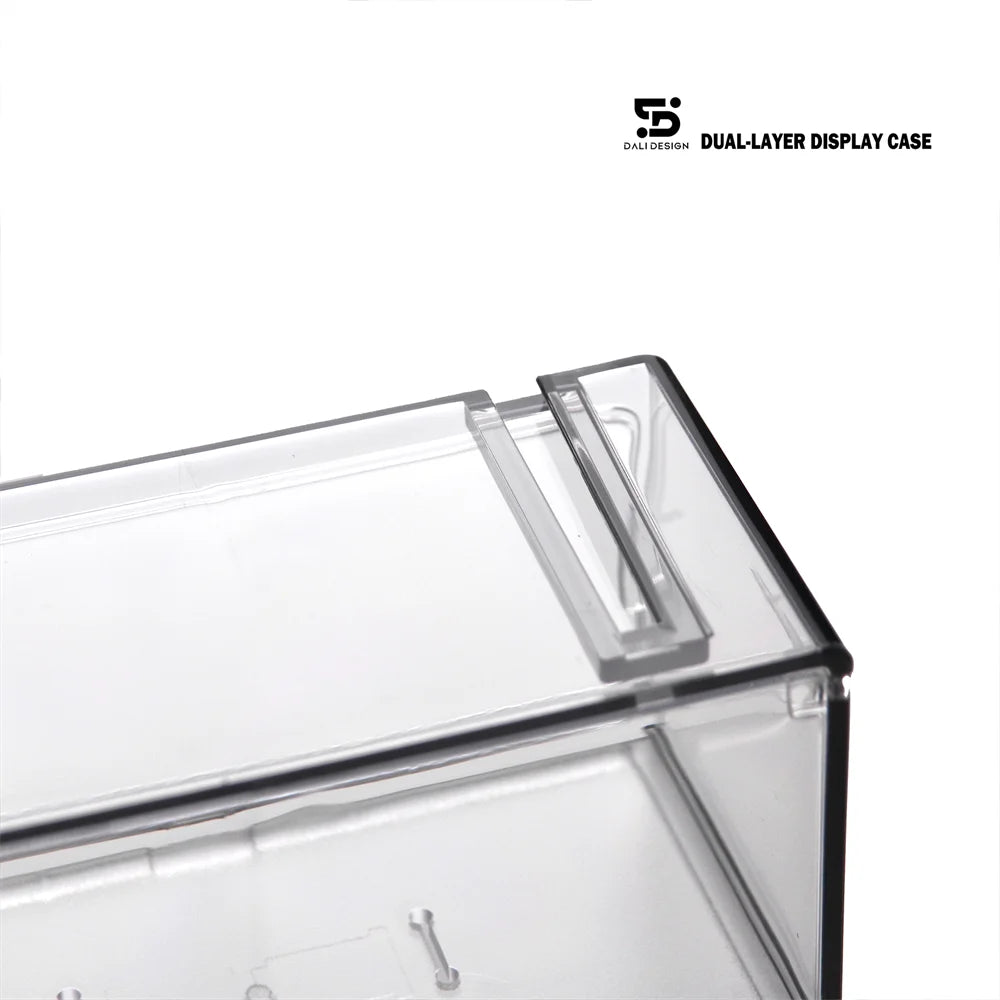Premium 1/64 Dual-Layer Acrylic Model Car Display Case - Clear Protective Box for Diecast Car Collection, Gift Box (Without c