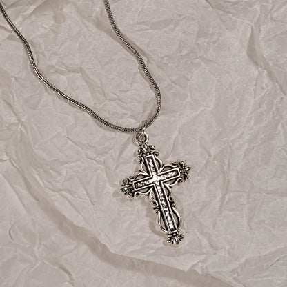 Y2K Sweet Cool Girl Personalized Creative Cross Love Pendant Necklace, Suitable for Daily Wearing - Style 3
