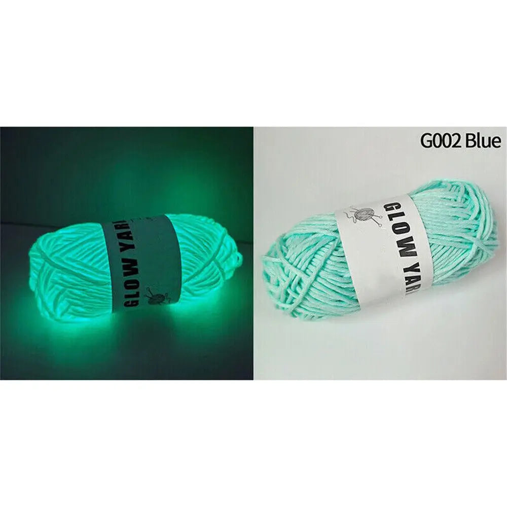 Novel Functional Yarn Glow in the Dark Polyester Luminous Chunky Yarn