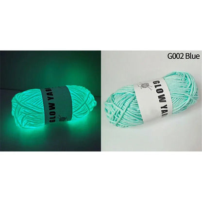 Novel Functional Yarn Glow in the Dark Polyester Luminous Chunky Yarn - G002