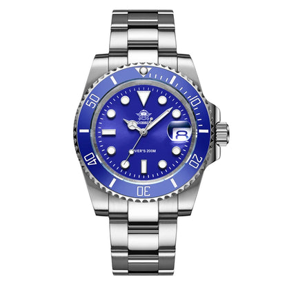 ADDIESDIVE Stainless Steel Watch Men's European and American Business Leisure Quartz Watch Waterproof Outdoor Sports Watch - 