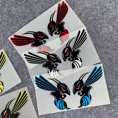 2PCS/SET Angry Wasp Pattern Stickers, Multi Color Waterproof Decals, For Car Truck Bike Body Decor