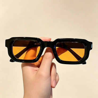 6PCS/Set Women Vintage Rectangle Frame Sunglasses Fashion Retro Sun Glasses Design Glasses Eyewear Men Goggle