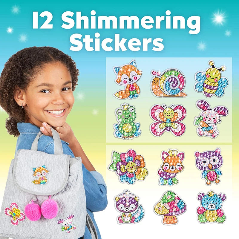 12 Create Big Gem Diamond Painting Sticker Kit Art Craft Girls Boys Unicorn Animal Sealife Magical Mosaic Dot Sticky Toys Gif