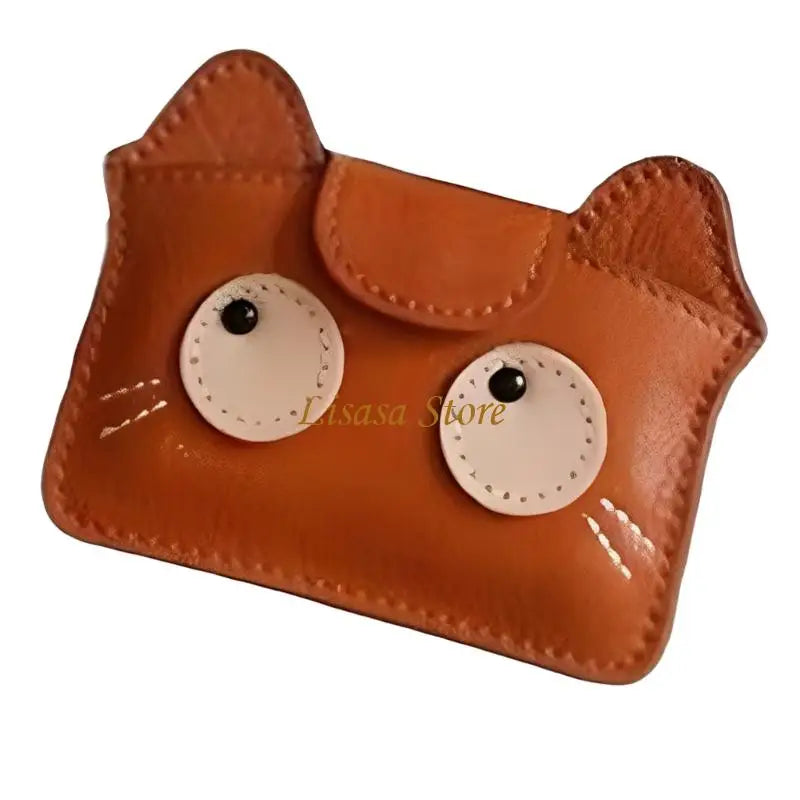M6CC Lightweight Vintage Cats Print PU Card Wallet With Expandable Capacity For Credit Cards
