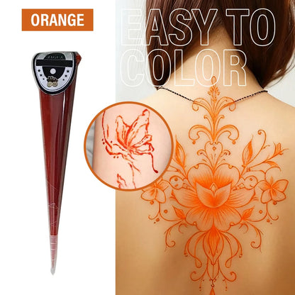 Henna Temporary Tattoo Non-Toxic Cone Body Paint Brown Tattoo Paste Waterproof Body Art Cream For Skin Decoration Festival Bo