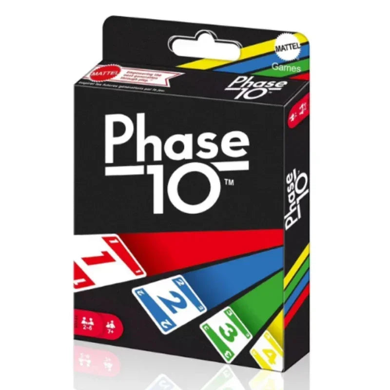 NEW Phase 10 Card Game - Fun Multiplayer Board Game for Family Parties High Quality Toy Design - seven