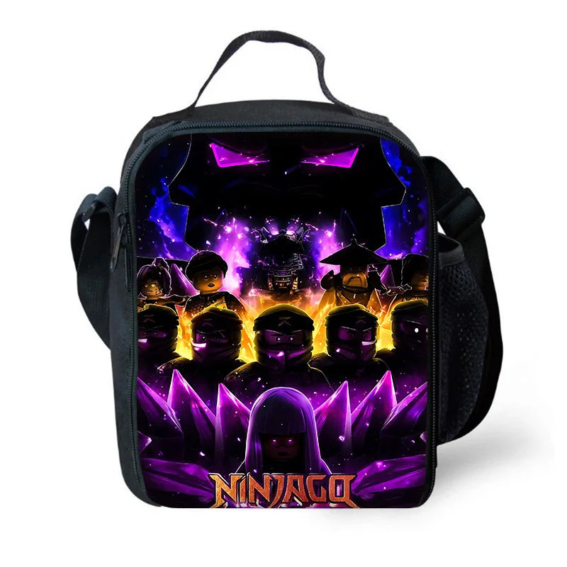 Child School Cool Game NinjagoS-Backpack with Lunch Bags ,Pencil Bags ,School Bags for Boys Girls Best Gift