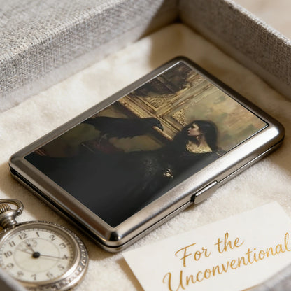 Vintage-Style Vintage Card Case Art Deco Design Metal Material Metal Case Easy Snap Multifunction Cash Case Business Card Hol