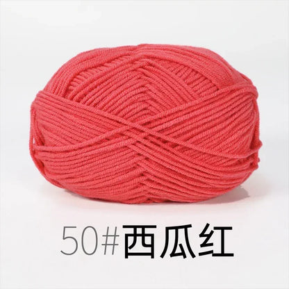 50g 4ply Milk Cotton Knitting Wool Yarn Needlework Dyed Lanas For Crochet Craft Sweater Hat Dolls Sewing Knitting Tools - 50