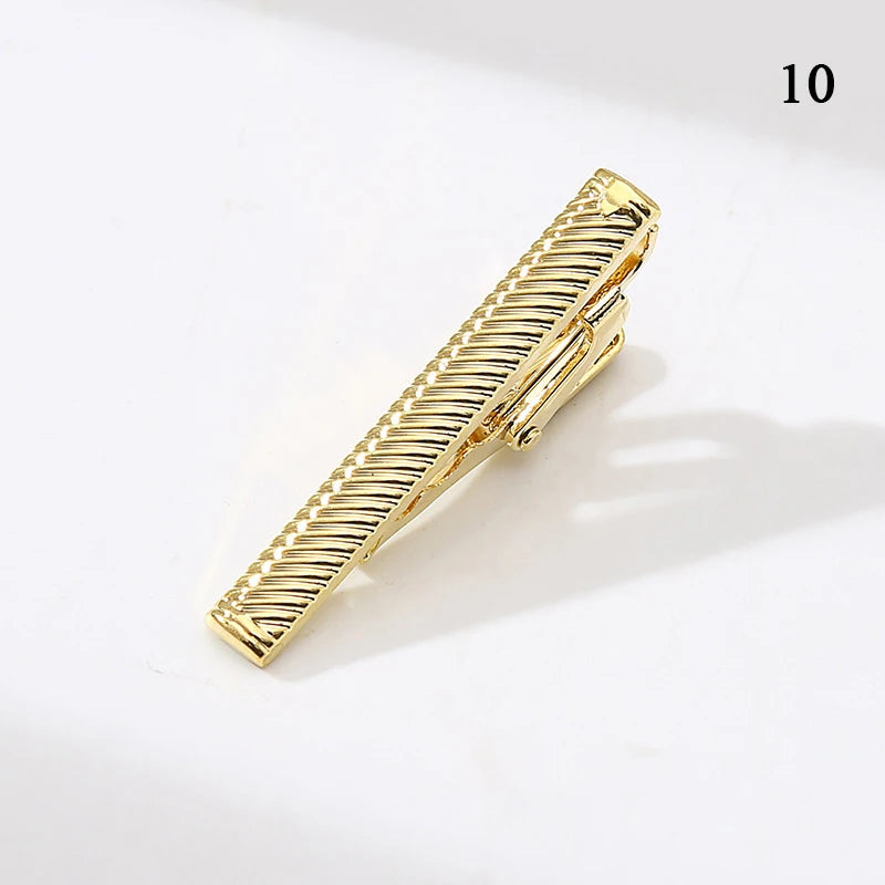Tie Pin For Men Classic Tie Clips Copper Tie Bar Tie Collar Pin Business Corbata Necktie Clip Jewelry Gift Wedding Accessorie