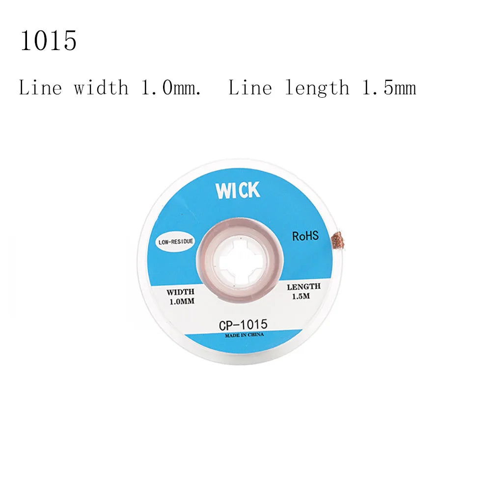 Tin suction Wire Manual Desoldering Suction 1.5m Welding Point Solder Remover Braid Tape Lead Cord Flux Tools - 1015(1PCS)
