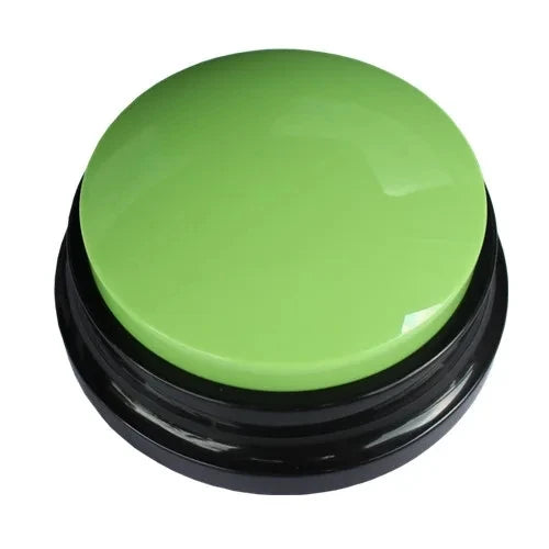 Pet Button Color Voice Recording Button, Dog Buttons for Communication Pet Training Buzzer, 30 Second Record - Green A