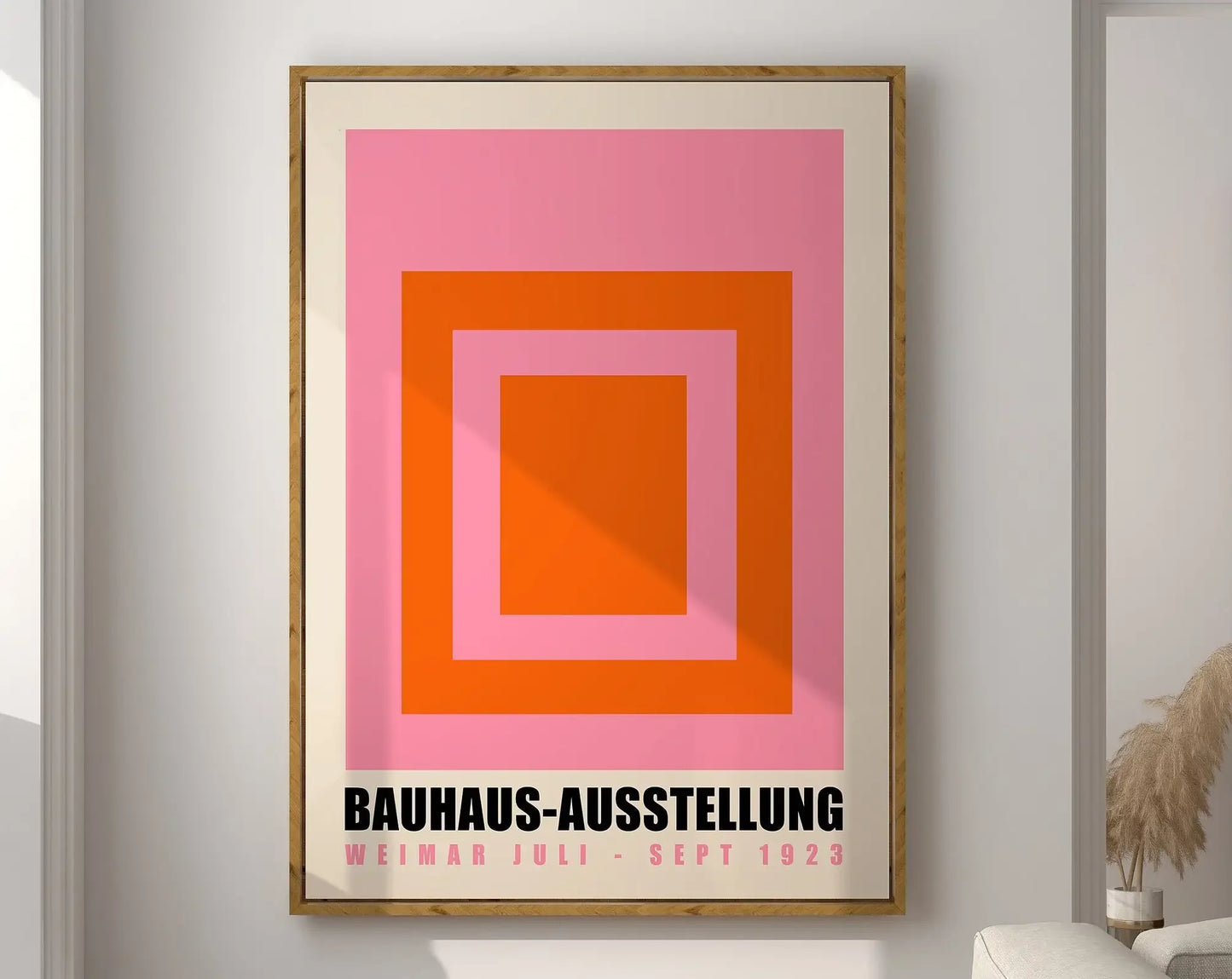 Mid Century Bauhaus Geometric Canvas Prints Poster Retro Abstract Wall Art Painting Pics for Modern Living Room Home Decorati