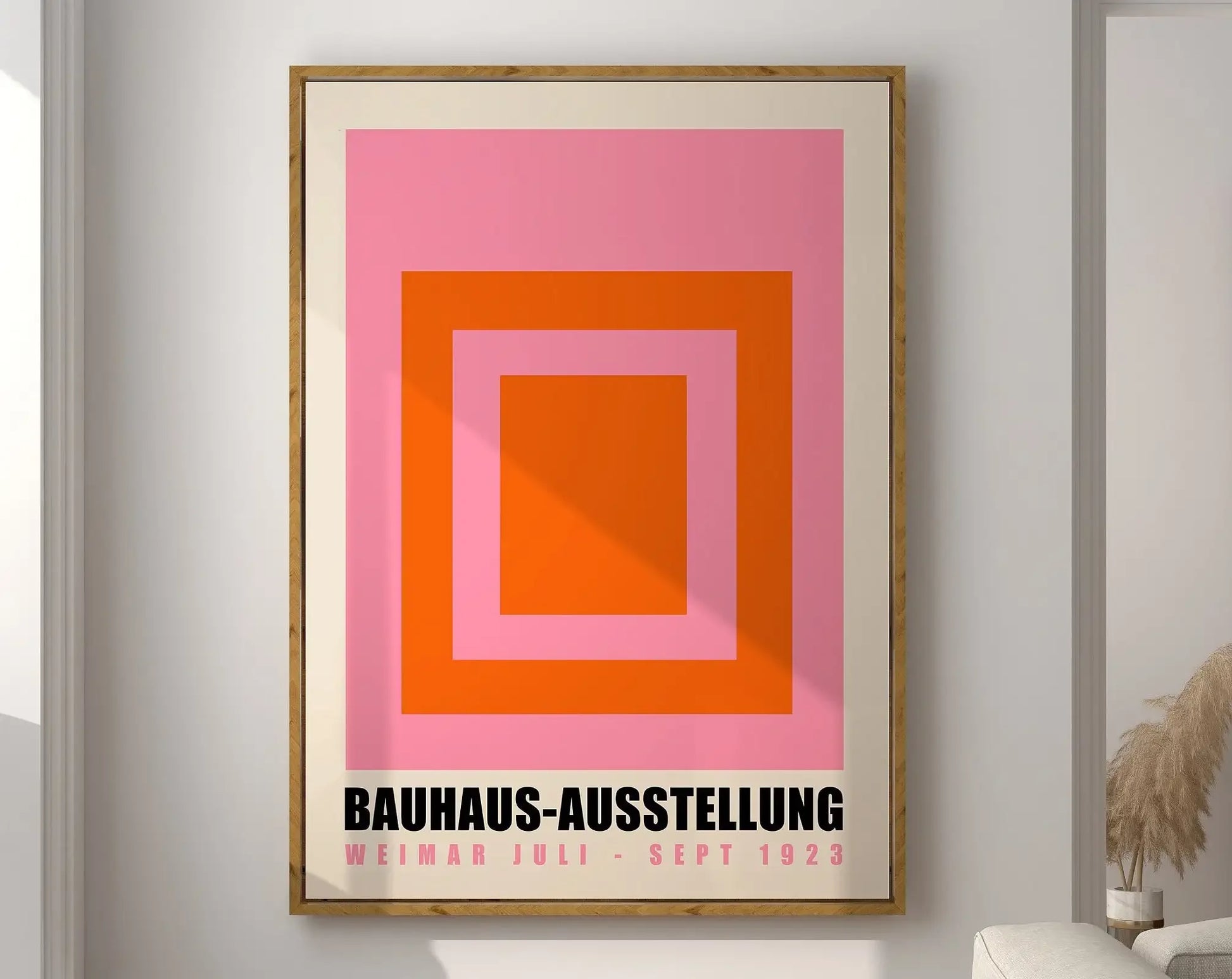 Mid Century Bauhaus Geometric Canvas Prints Poster Retro Abstract Wall Art Painting Pics for Modern Living Room Home Decorati
