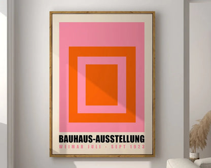 Mid Century Bauhaus Geometric Canvas Prints Poster Retro Abstract Wall Art Painting Pics for Modern Living Room Home Decorati