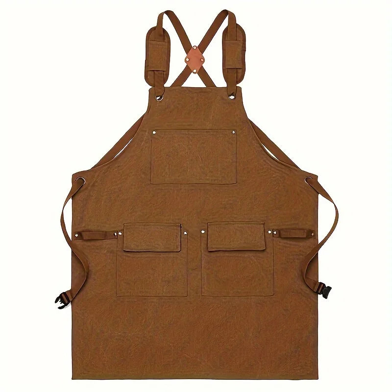 Good Thickened Cotton Canvas Summer Waterproof Apron Catering Shop Kitchen Home Gardening Commercial Waist Apron