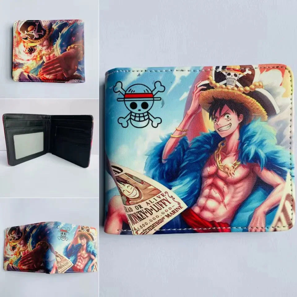 Anime One Piece Monkey D Luffy Roronoa Zoro Stylish and Simple Foldable Wallet Student Coin Purse Cute Things for Girls - 16