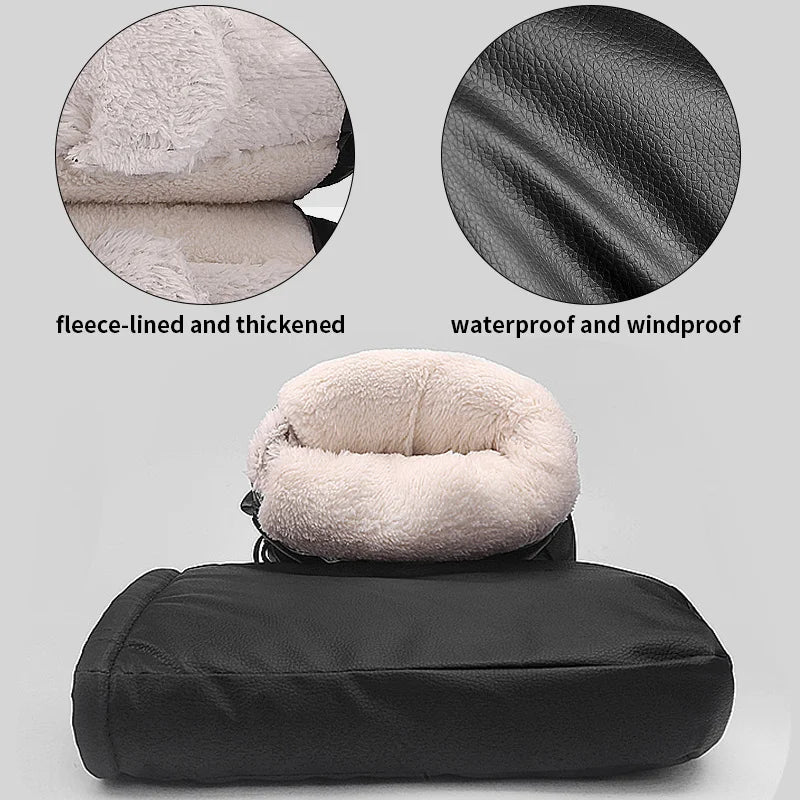 Motorcycle Handlebar Muffs Windproof Winter Mitts Warmer Gloves Waterproof Handmuffs Bicycle Handle Cover Hand Warm Motor Bik