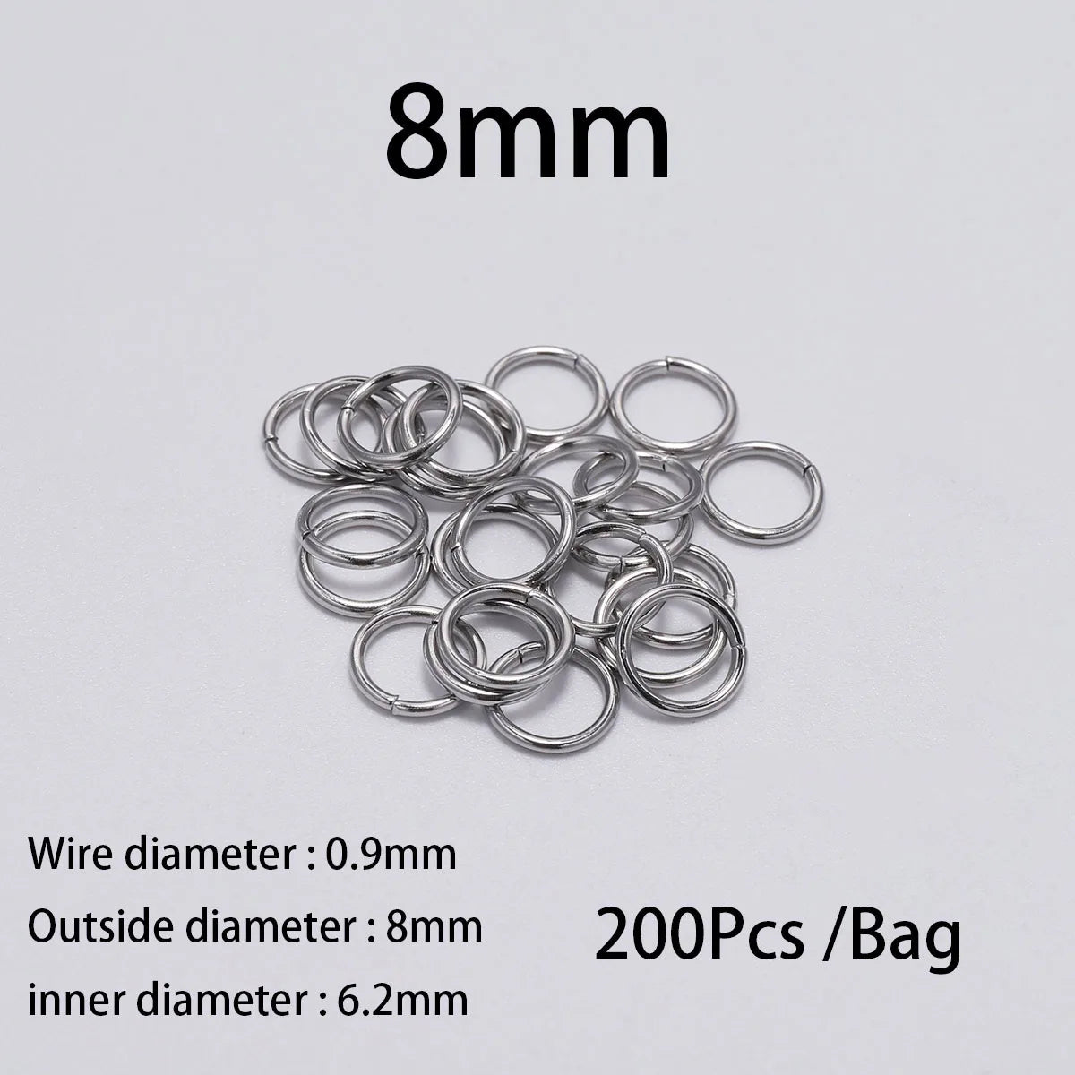 200Pcs Stainless Steel Open Jump Rings for Jewelry Making Supplies DIY Double Loops Split Rings Connectors For Jewelry Findin