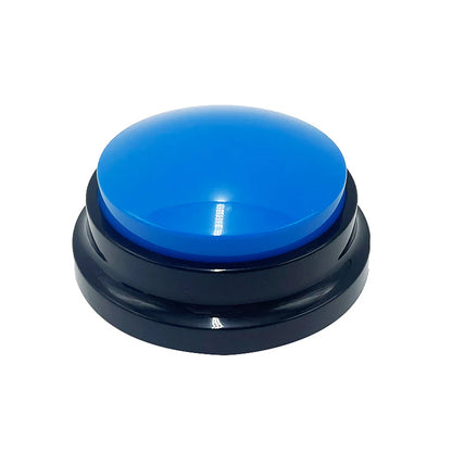 Dog Communication Buttons Voice Recording Button for Pet Training Buzzer Record Playback Funny Gift for Talking Pet - Blue