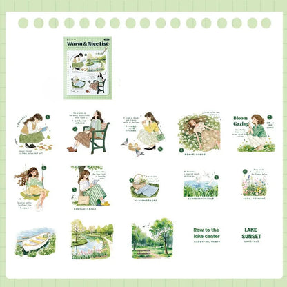 15PCS Scrapbooking Stickers for Journaling Supplies Transparent Journal Sticker for Junk Journal Supplies