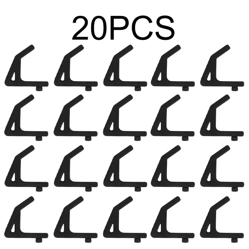 5-20pcs Universal Hooks For Shelving With 10.3mm Hole Spacing Storage Hooks Garage Auxiliary Hooks Shelf Fittings Support Hoo