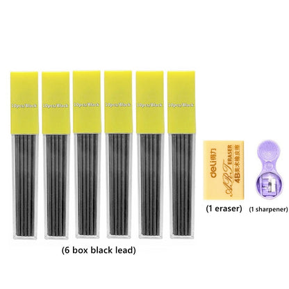 2.0 mm Mechanical Pencils Set 2B Automatic Student Pencils with Sharpener Color Pencil Leads School Pens Kawaii Cute Statione