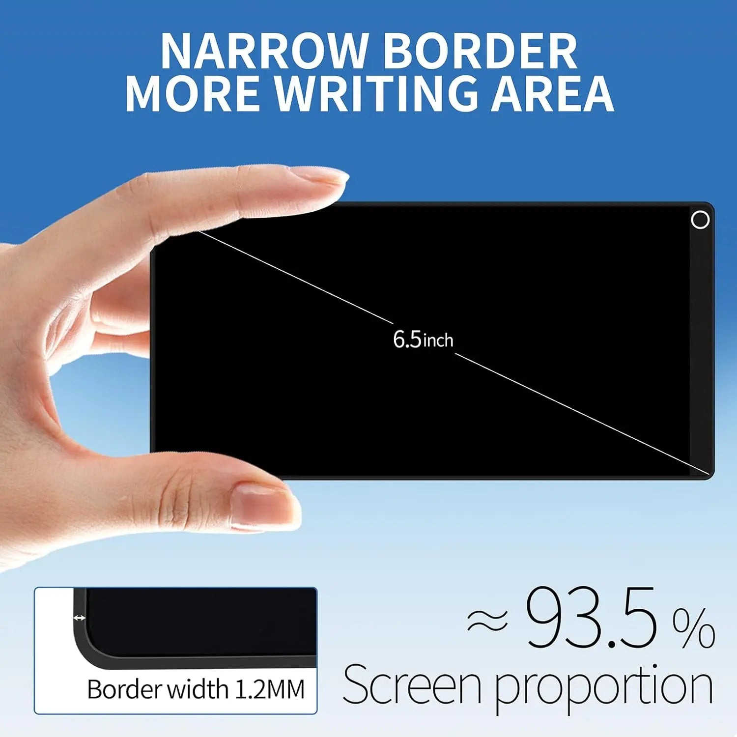 6.5" Full Screen LCD Writing Tablet, Portable Digital Notepad, Lightweight Pocket Design, Ideal For Creative Sketching Drafti
