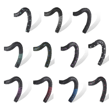 2Pcs Anti-Slip Handlebar Tape PU Road Bike Shock Absorption Handle Bar Tape With Bar End Plugs For Bicycle Racket Cycling Too