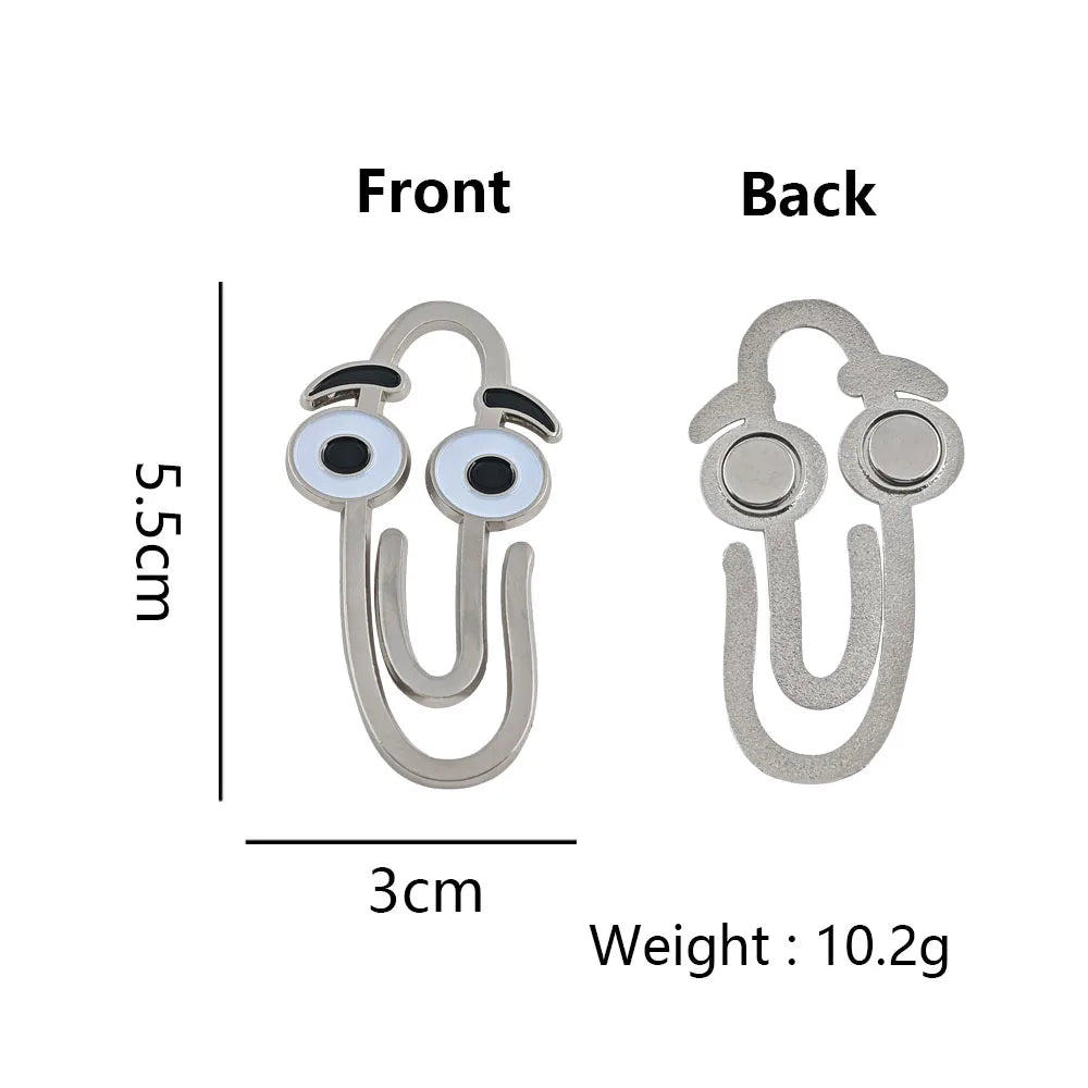 Retro Clippy Refrigerator Magnet Classic Microsoft Office Paperclip Brooch
